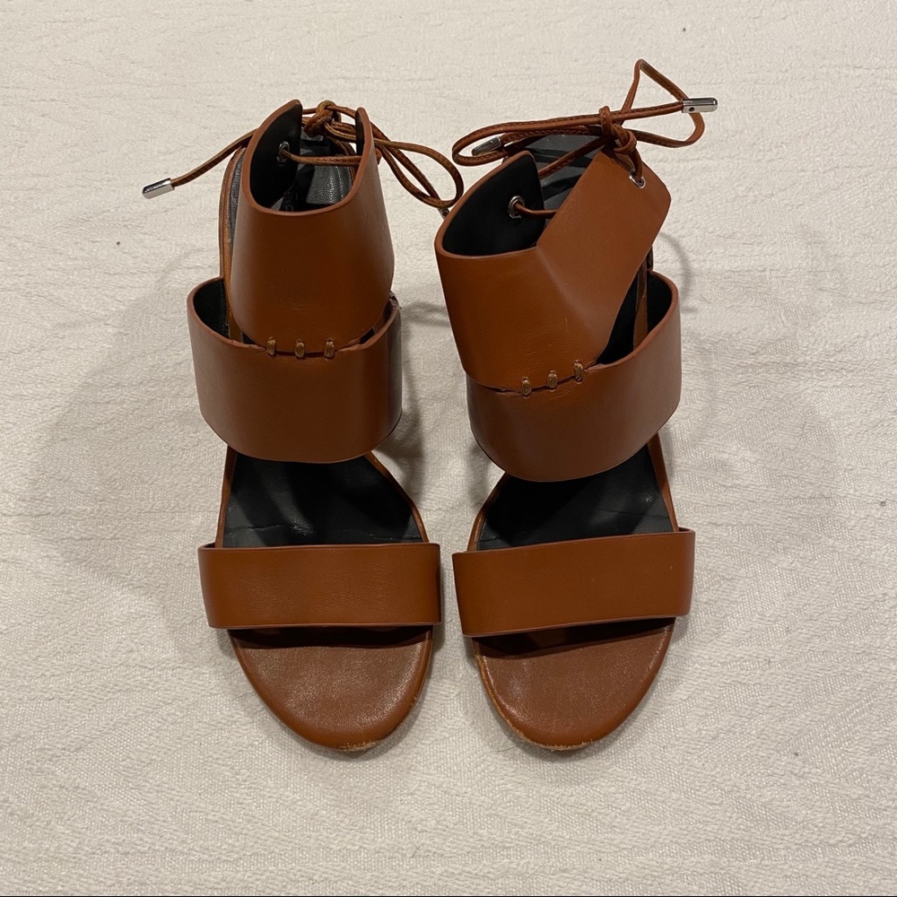 Rebecca Minkoff Christy Leather Block Tie Heels, 5 - Picture 3 of 9